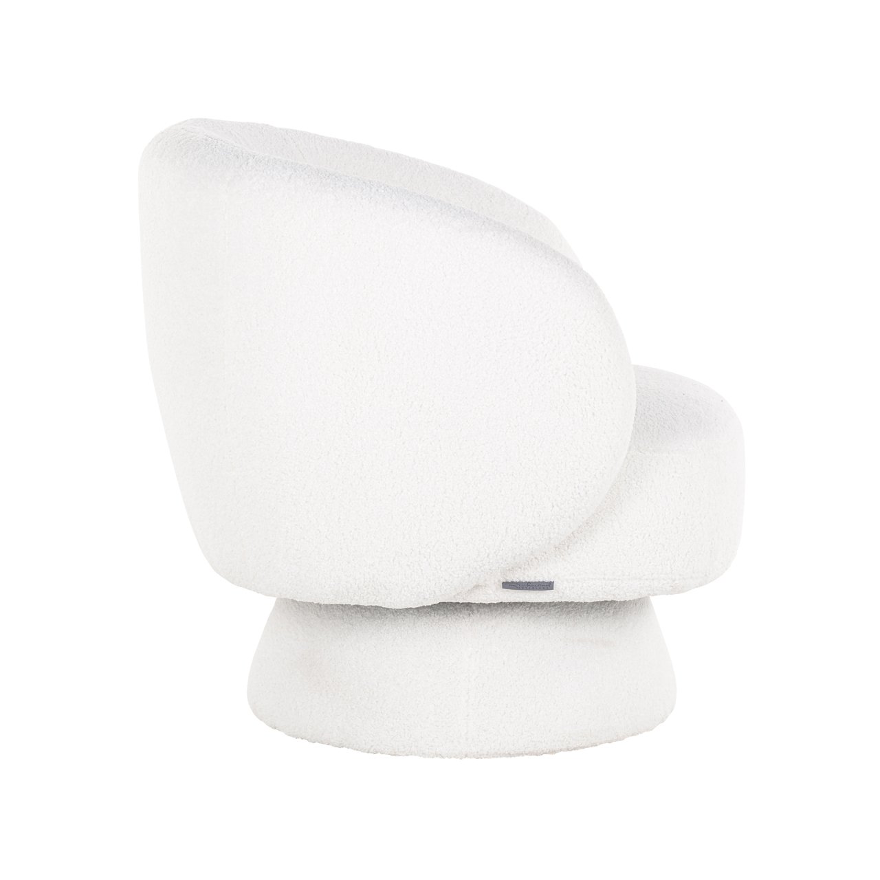 Lounge Stuhl Senna white furry swivel