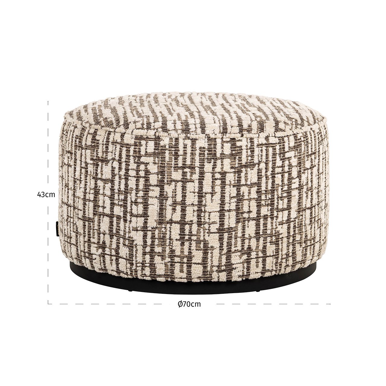 Hocker Lexie 70Ø cream dalia (Dalia 11 Cream)