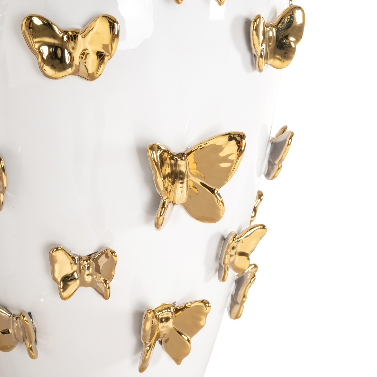 Vase Butterfly white large