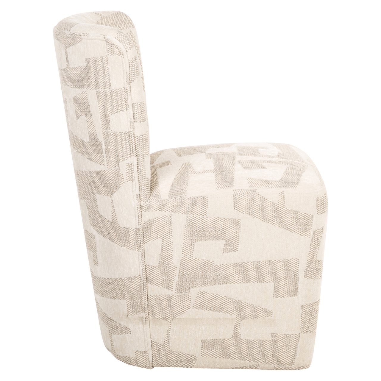 Esszimmerstuhl Lorain beige graffic on wheels