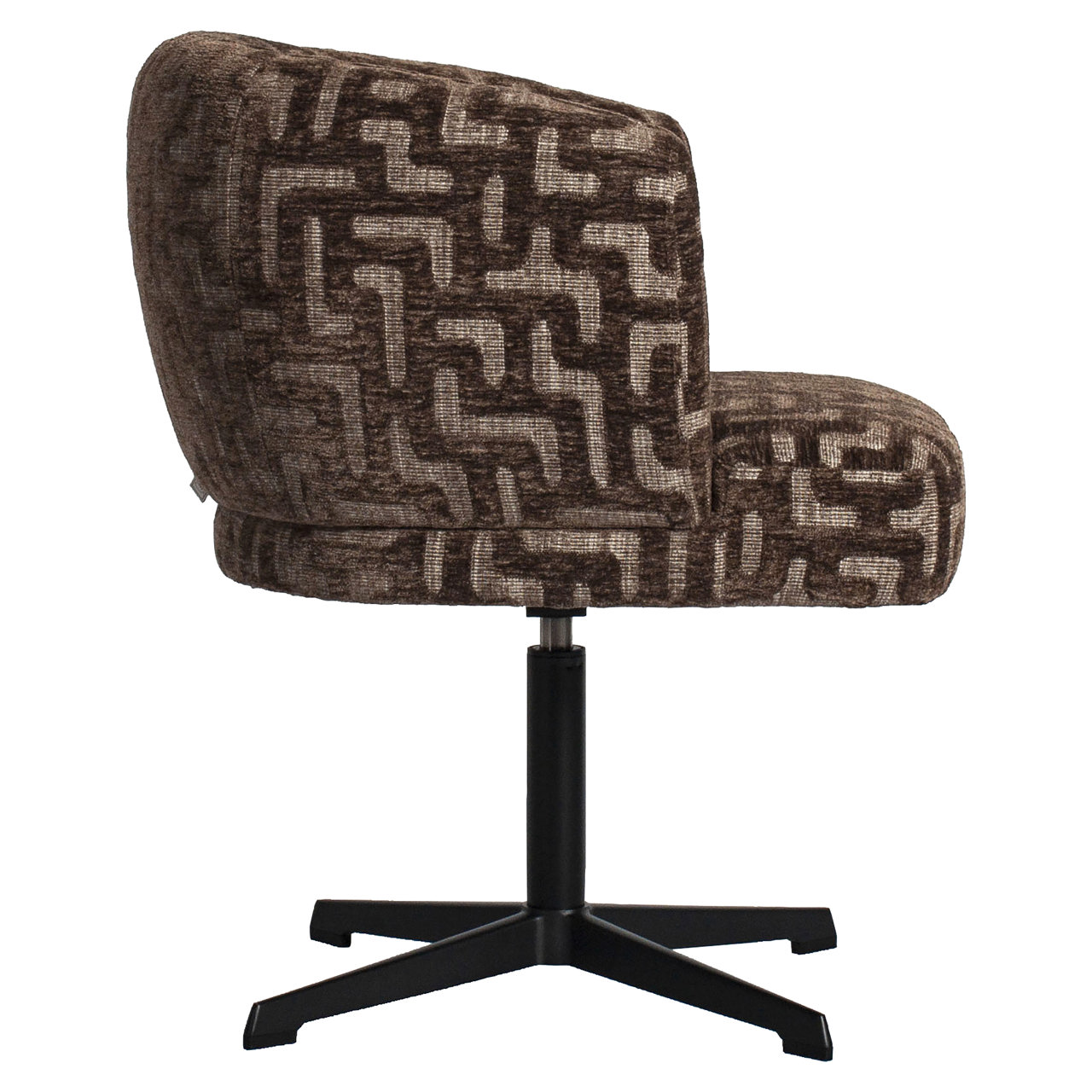 Esszimmerstuhl Dinan brown labyrinth fire retardant - swivel