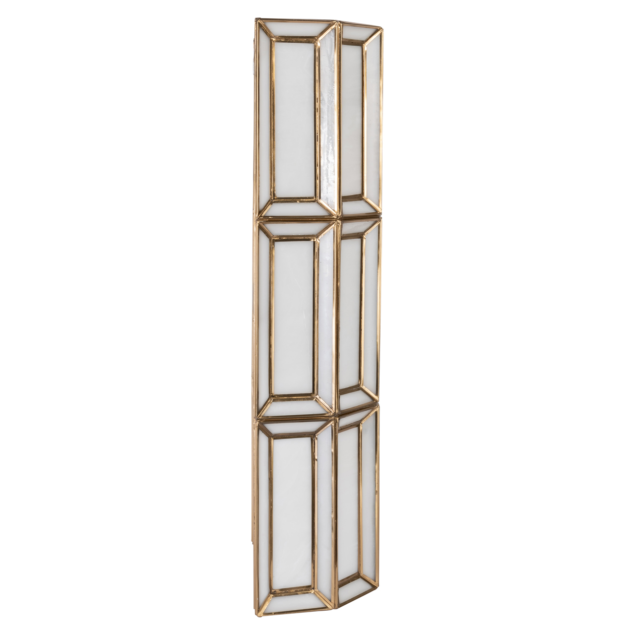 Wandlampe Opal brass antique