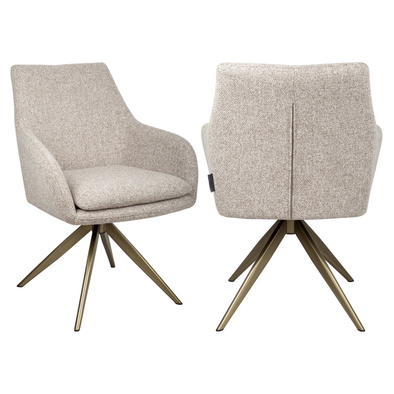 Esszimmerstuhl Lisonne cayenne brown swivel fire retardant