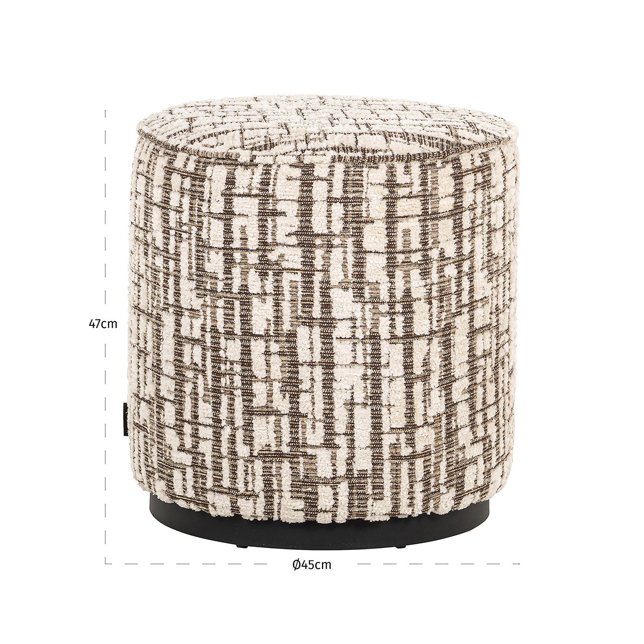 Hocker Lexie 45Ø cream dalia (Dalia 11 Cream)
