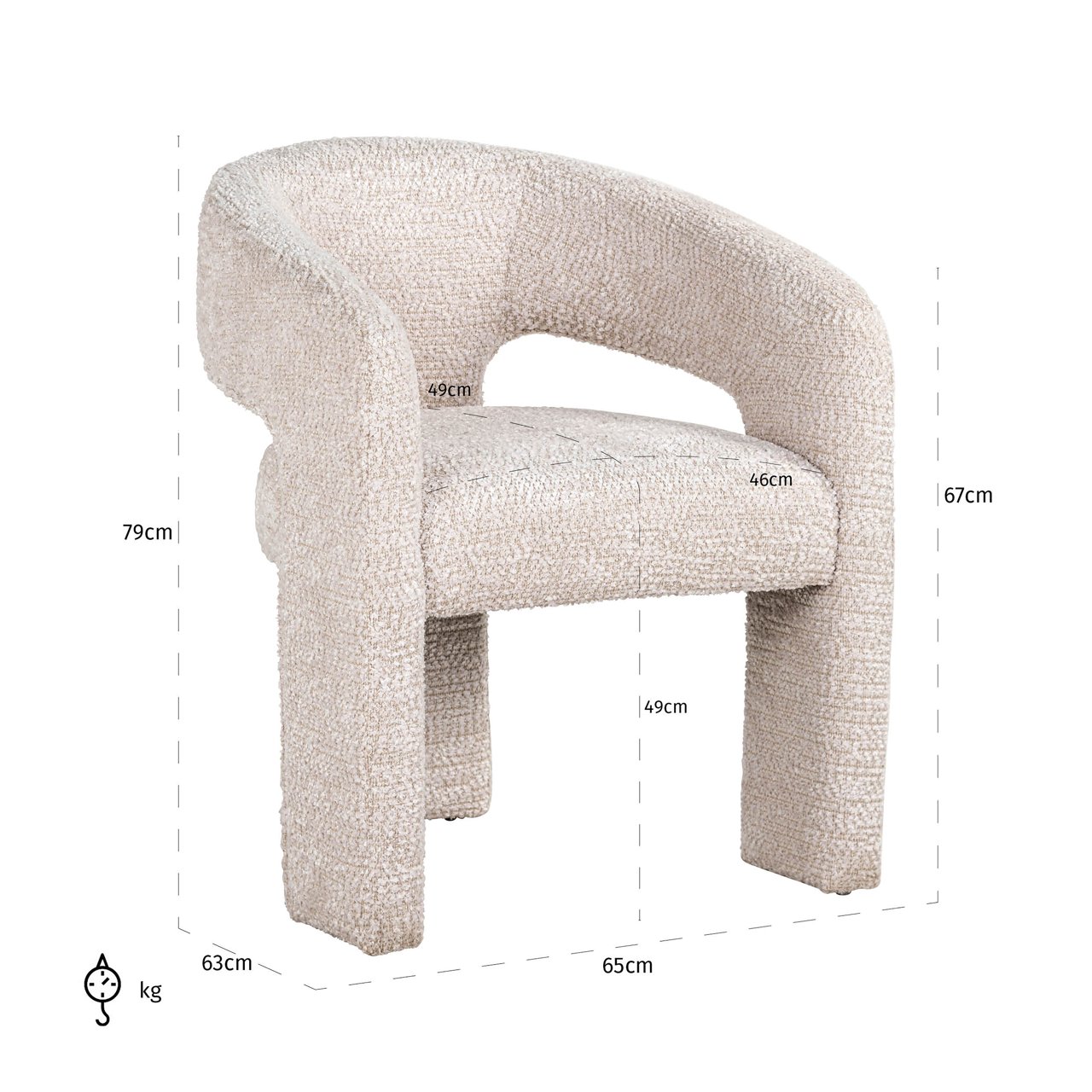 Esszimmerstuhl Belle customized fire retardant