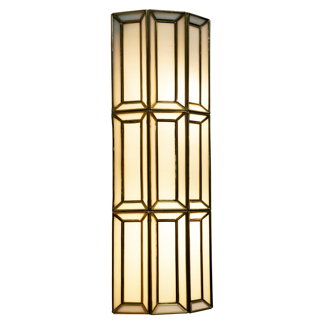 Wandlampe Opal brass antique