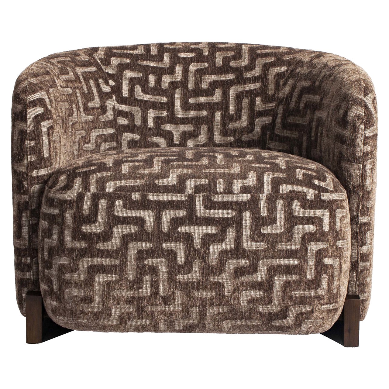 Lounge Stuhl Hannah brown labyrinth fire retardant