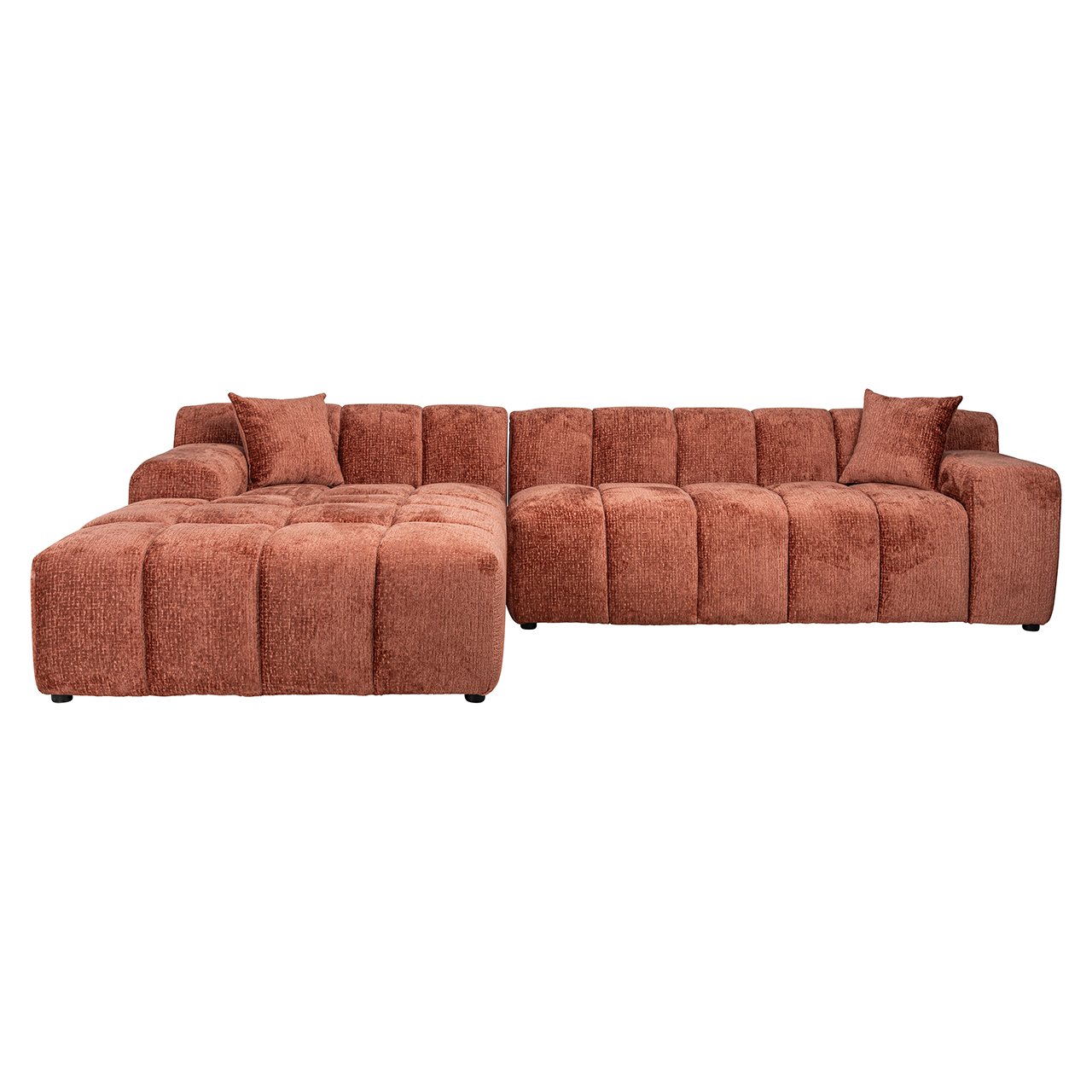 Sofa Cube 3-Sitzer + Lounge links (Fusion 92 Blush)