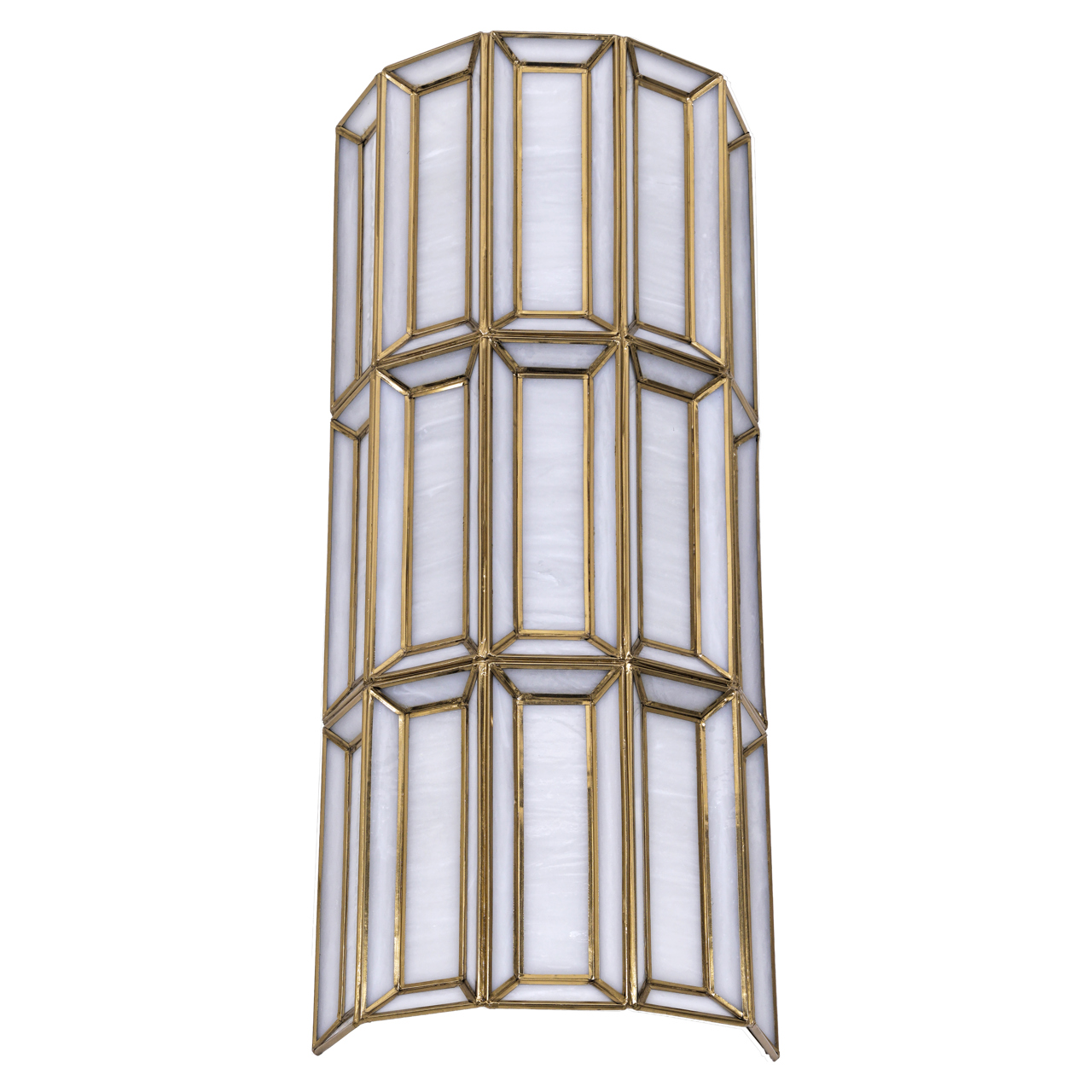 Wandlampe Opal brass antique