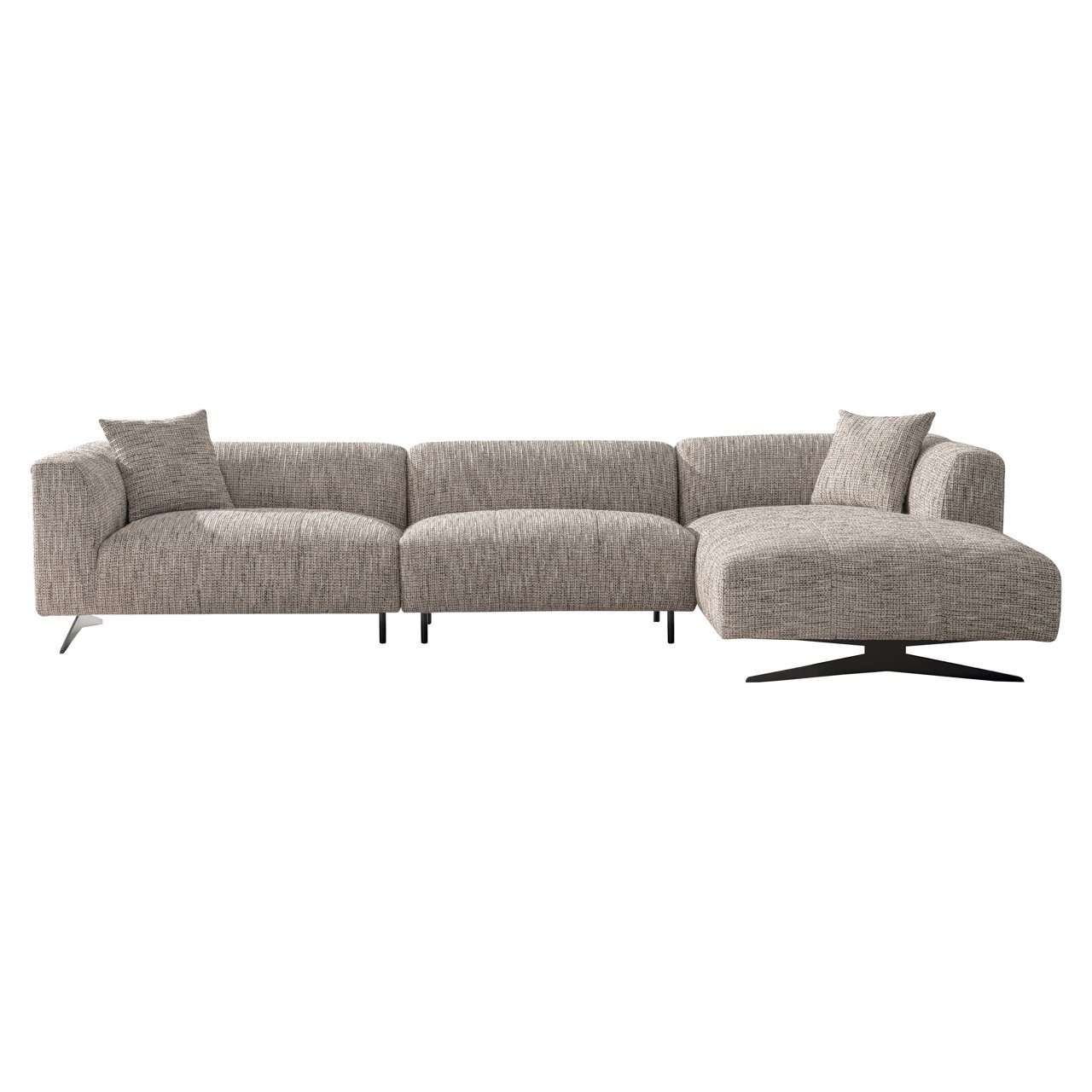 Sofa Hoxton trendy nature 3-seater + lounge right