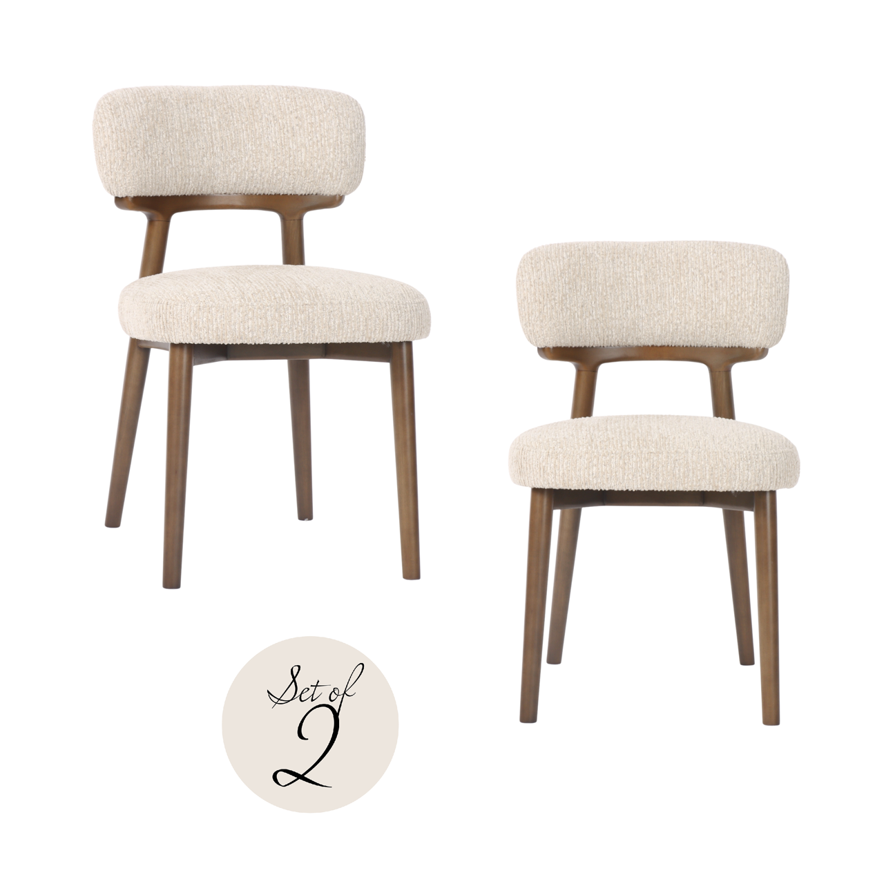Esszimmerstuhl Basker natural geo (Set of 2)