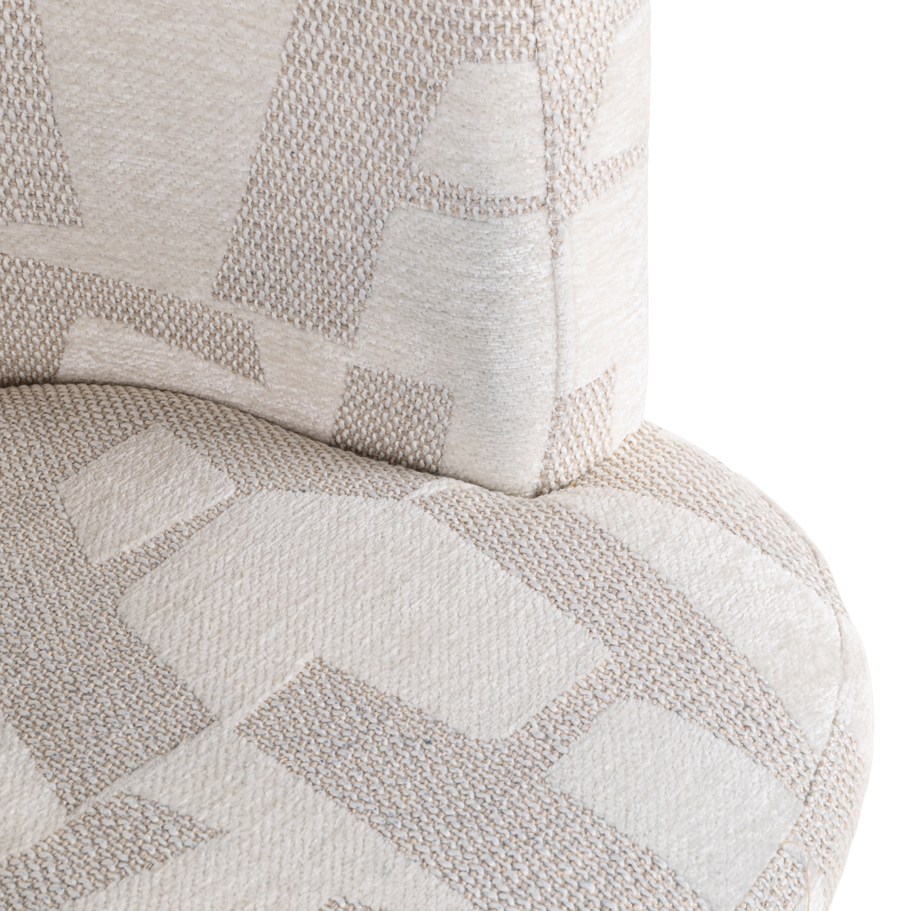 Esszimmerstuhl Rochenne beige graffic swivel on wheels