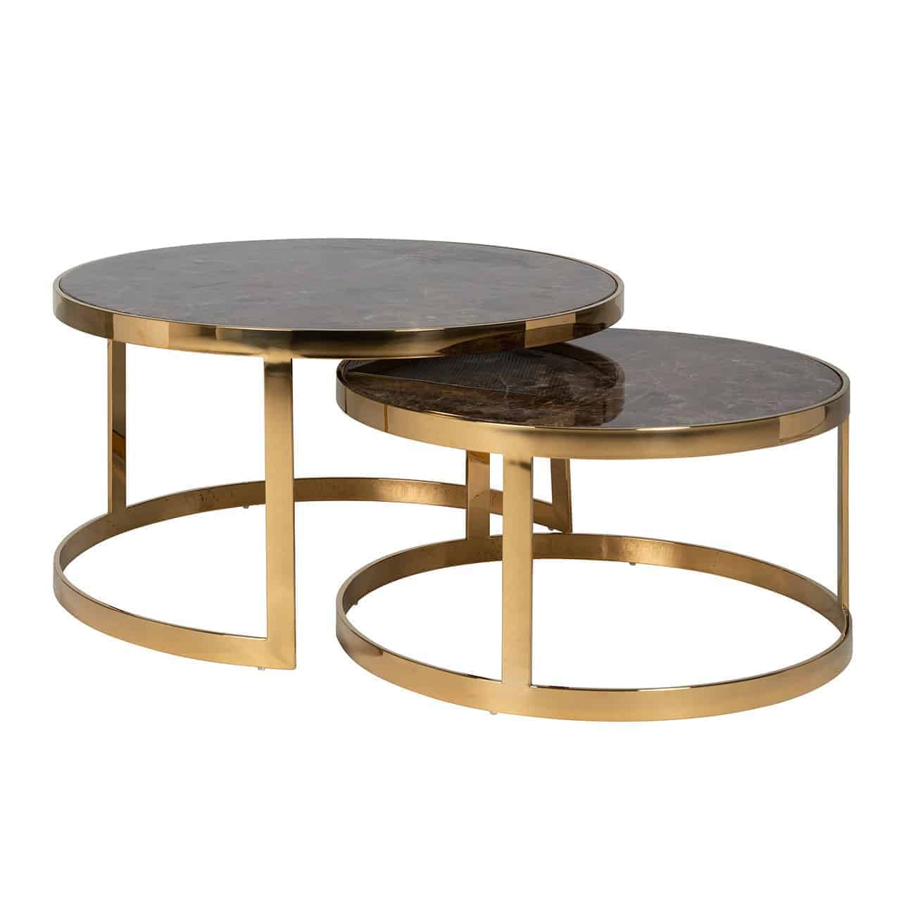 Couchtisch Conrad set von 2  (Gold)