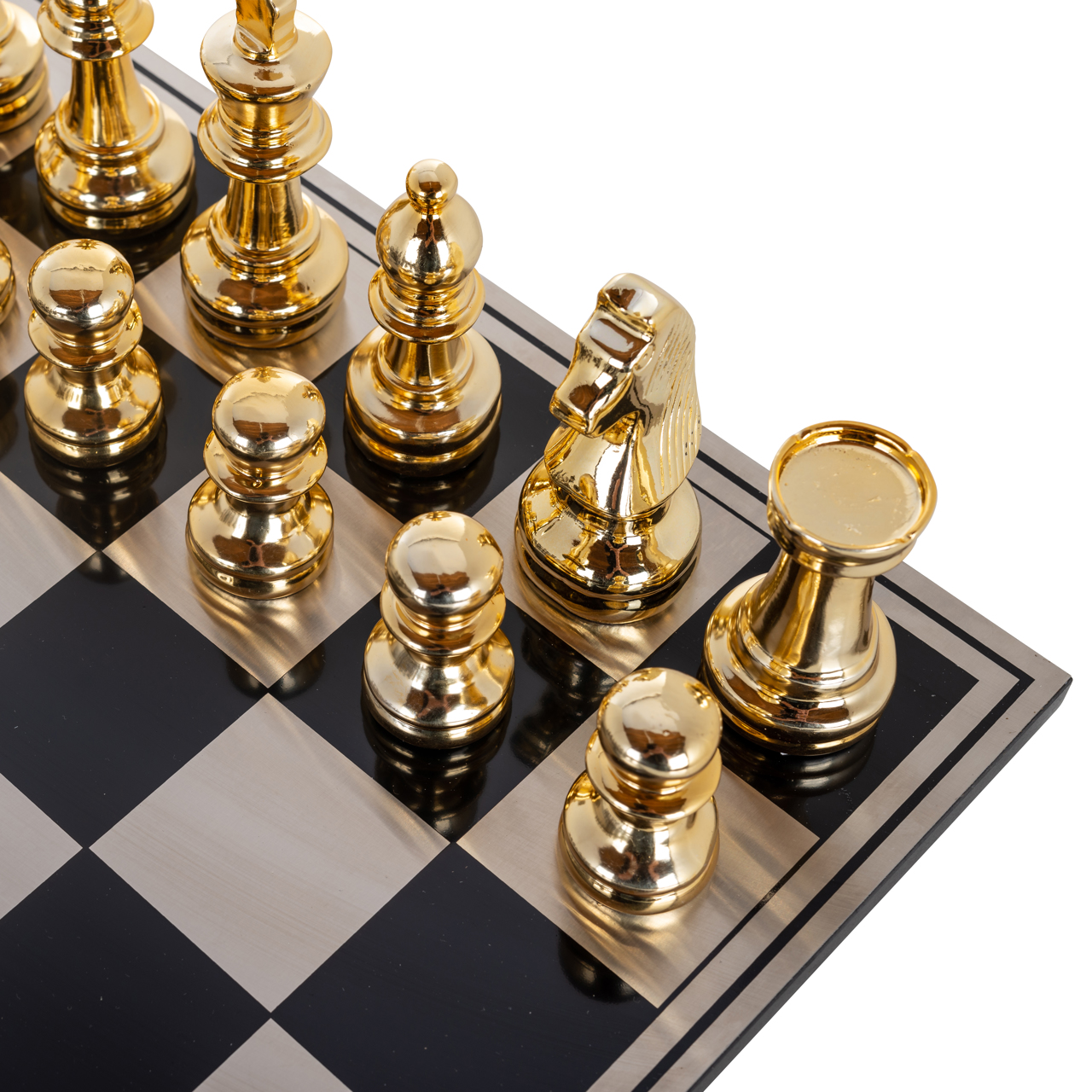 Dekoratives Spiel Saray black/gold chessboard