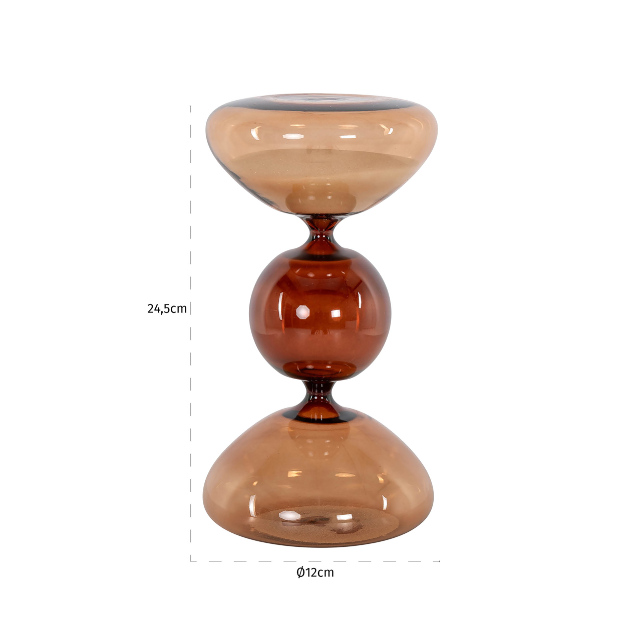 Dekoratives Objekt Elba brown hourglass small