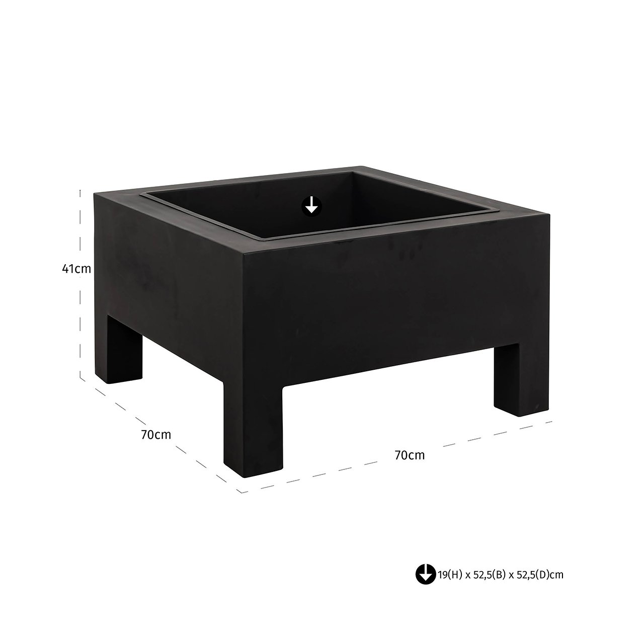 Feuerschale Nerium black