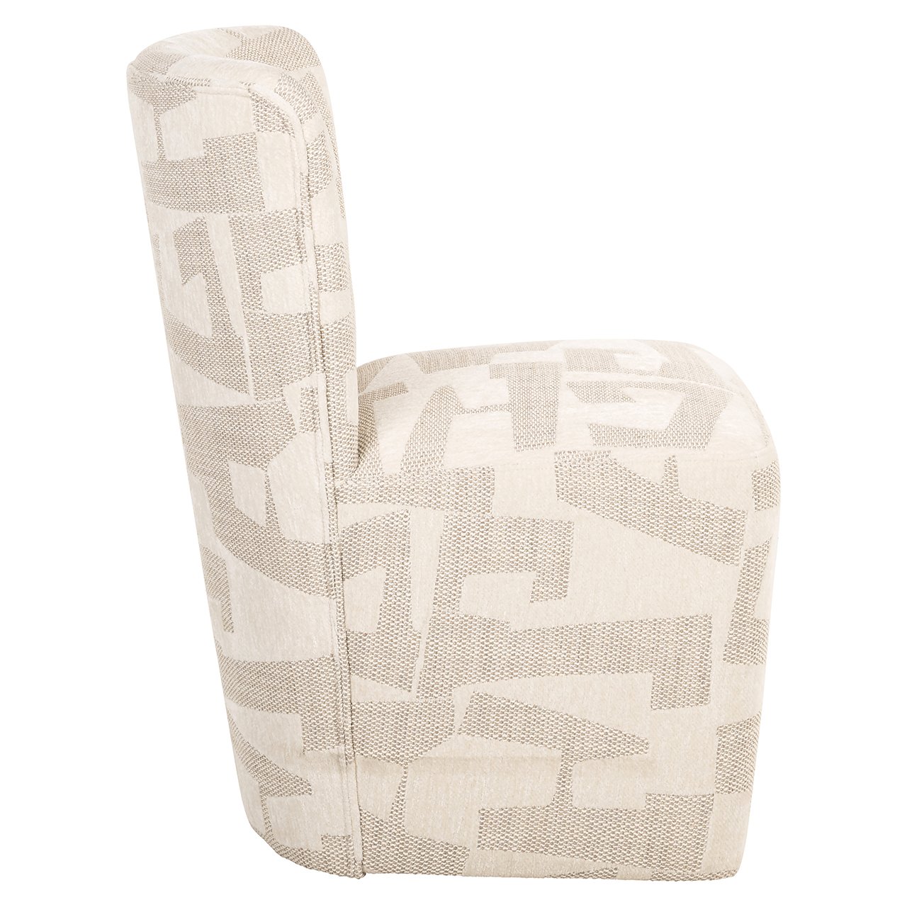 Stuhl Lorain mit Rollen beige graffic (Beige graffic)