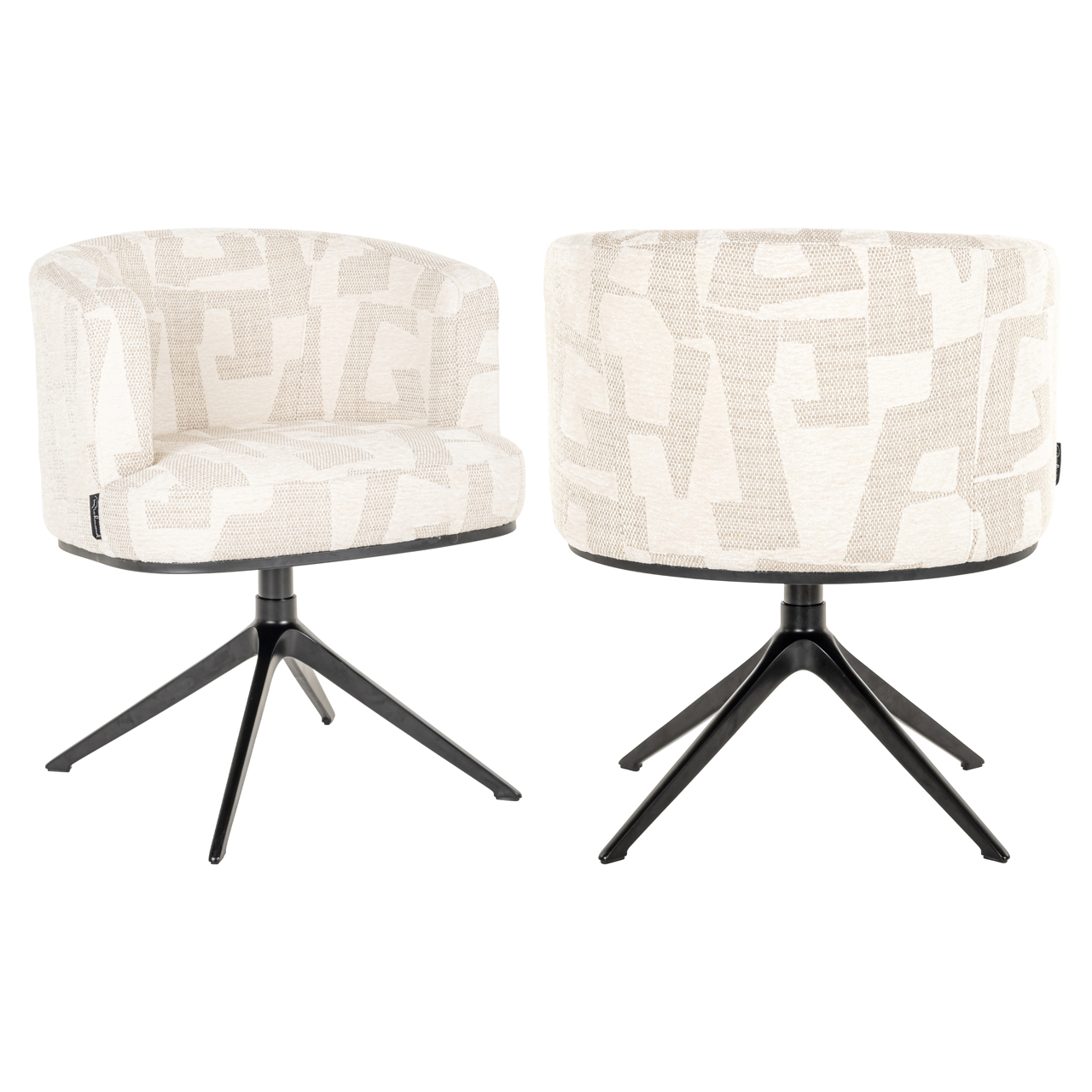 Esszimmerstuhl Cheyenne beige graffic swivel