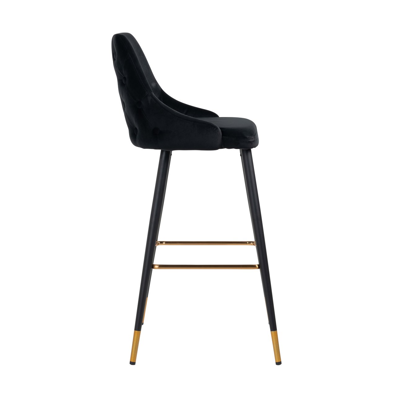 Barhocker Imani black velvet (Set of 2)