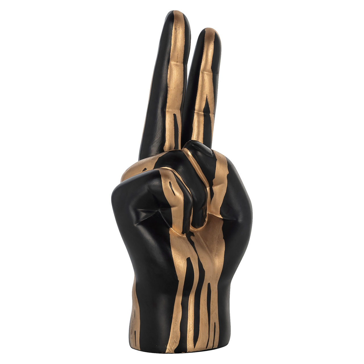 Dekoratives Objekt Peace black/gold