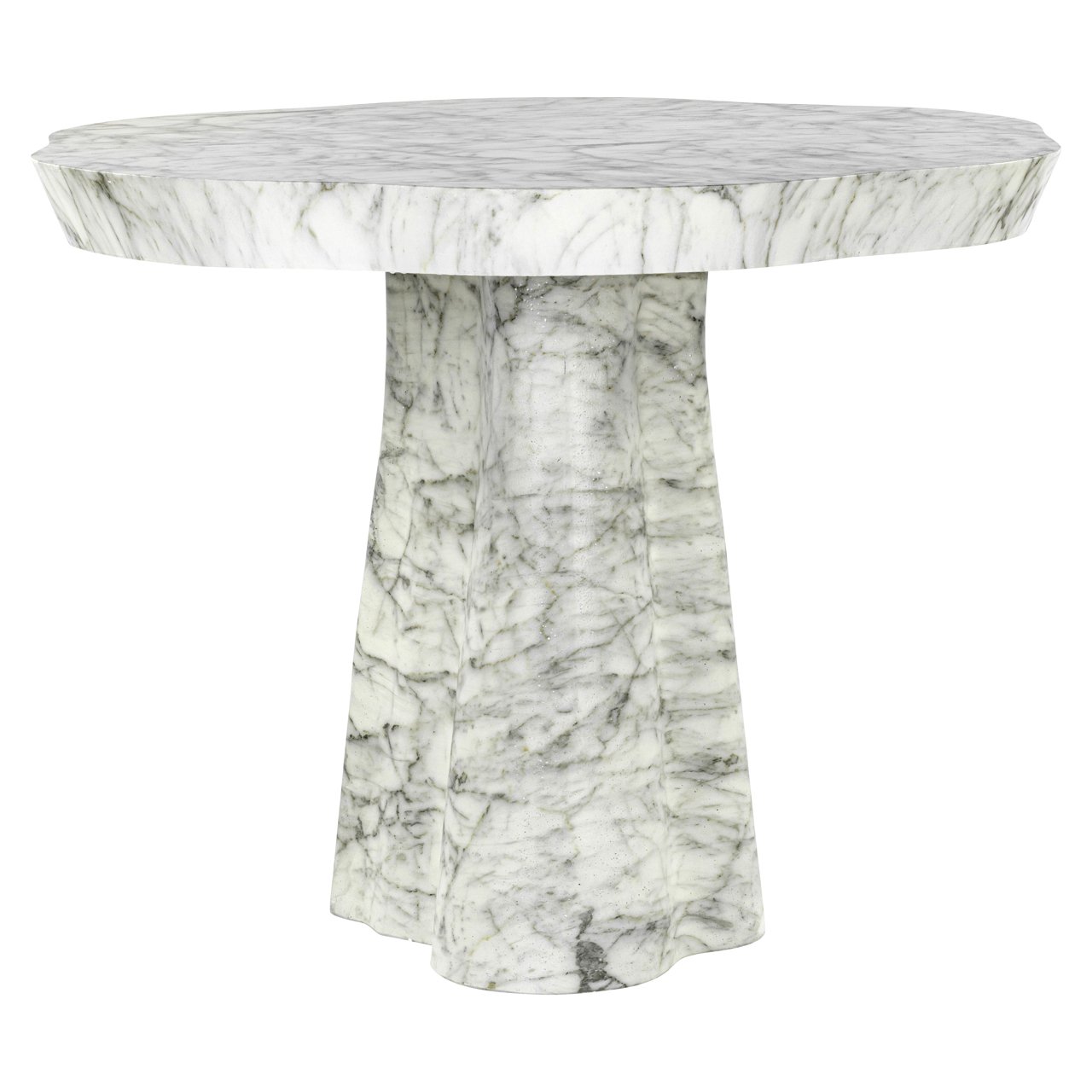 Outdoor Esstisch Rockyard white marble look 140Ø