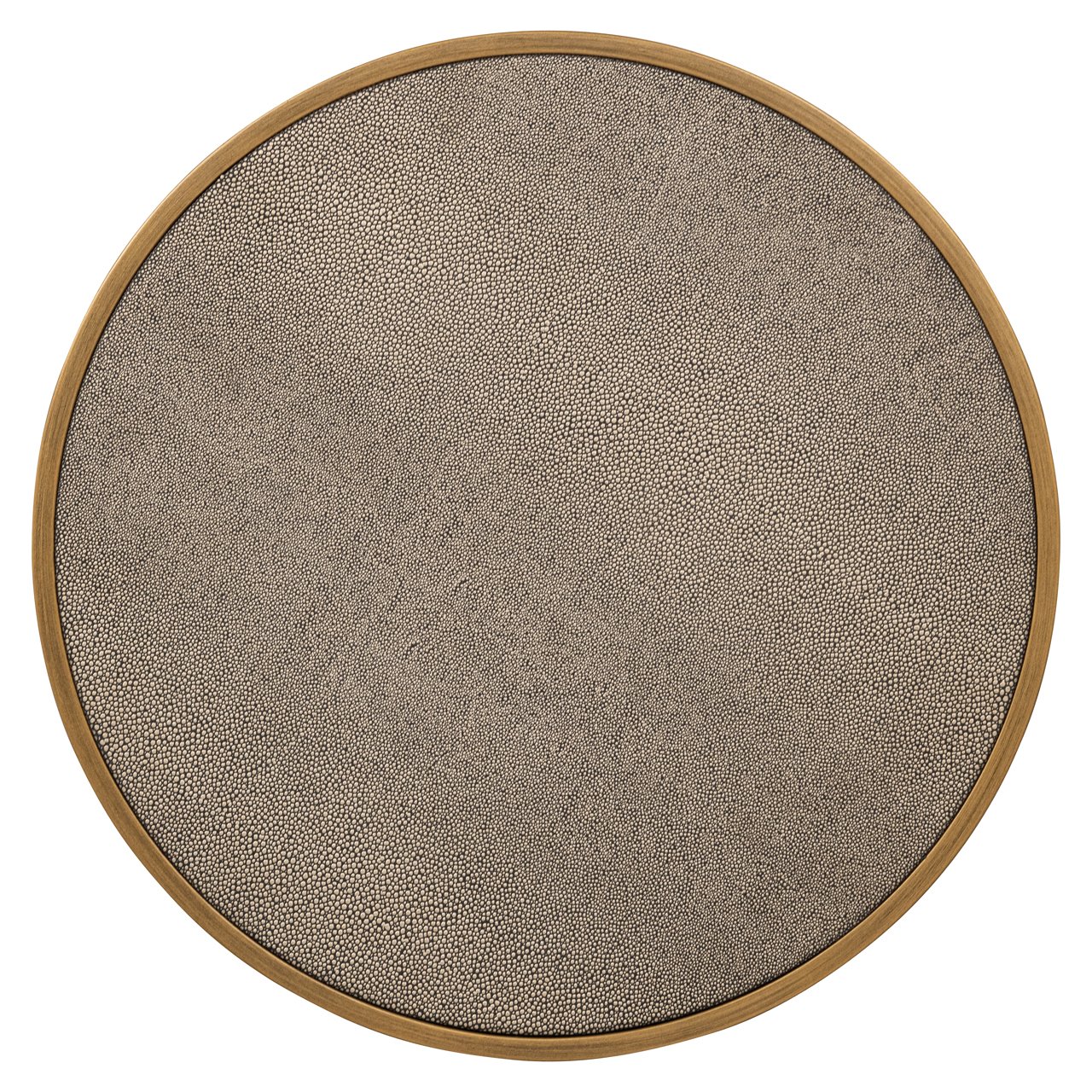 Beistelltisch Bloomville brass shagreen incl. glass (Set of 2)