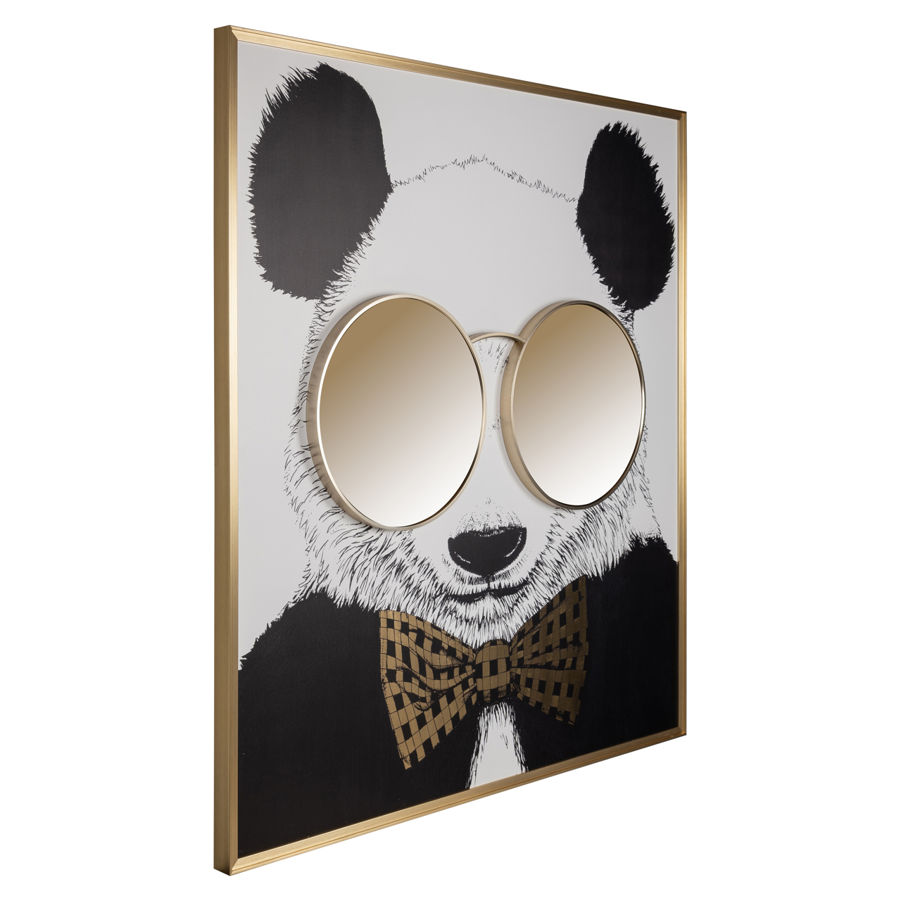 Wandkunst Panda black/gold