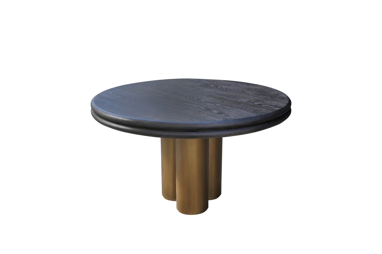 Esstisch Macaron black rustic 130Ø Esstisch Macaron black rustic 130Ø