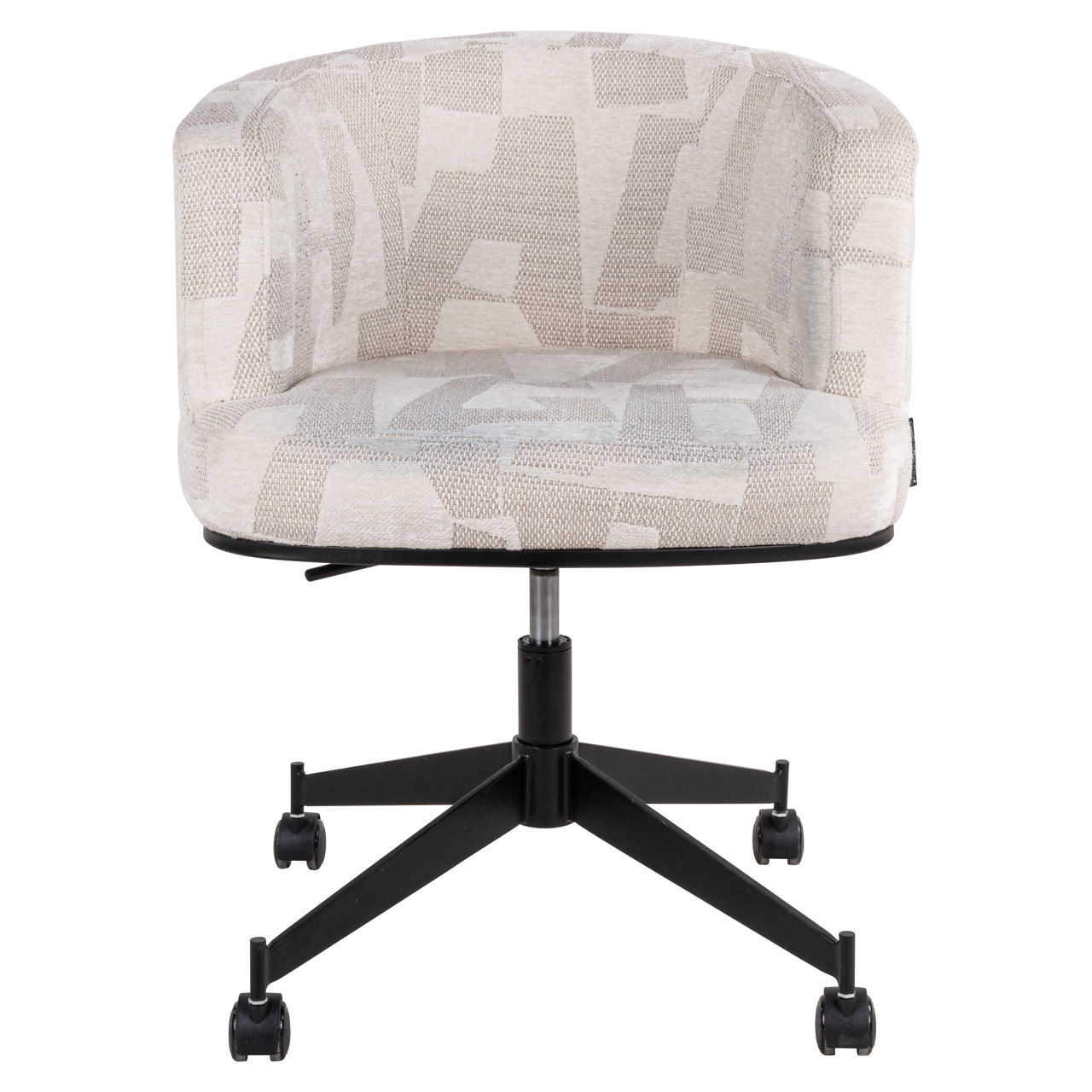 Esszimmerstuhl Rochenne beige graffic swivel on wheels