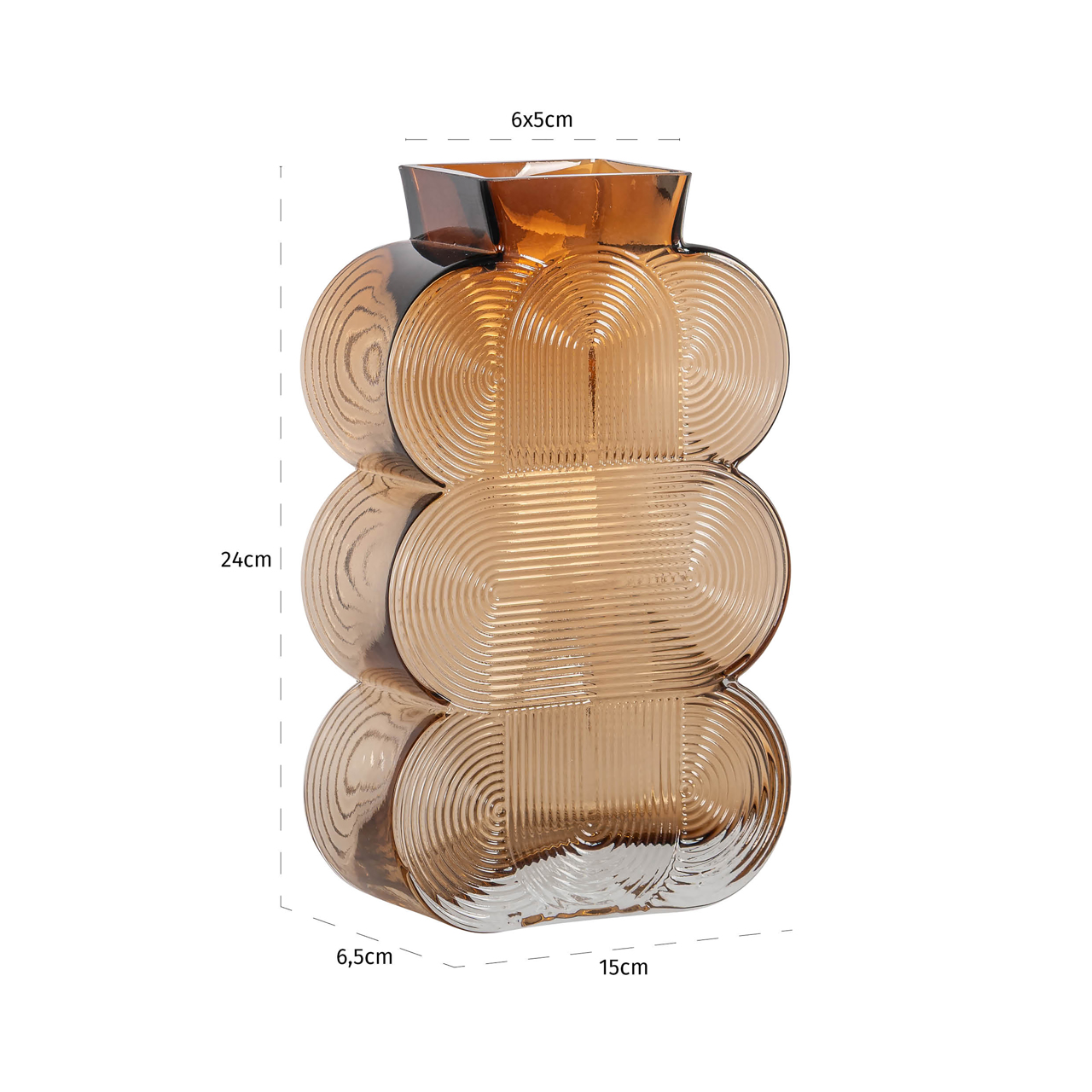 Vase Venice brown small