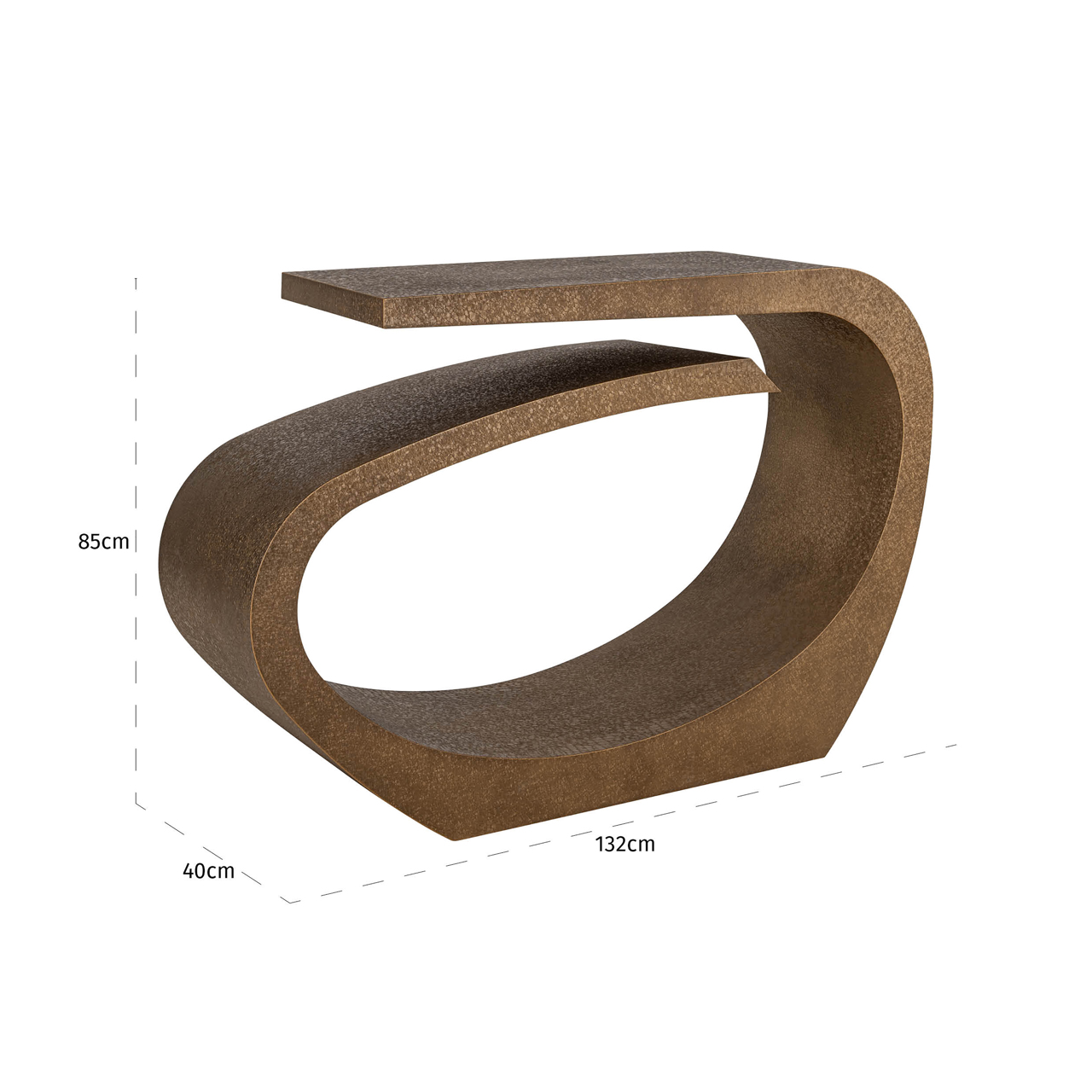 Konsole Alhambra brushed gold