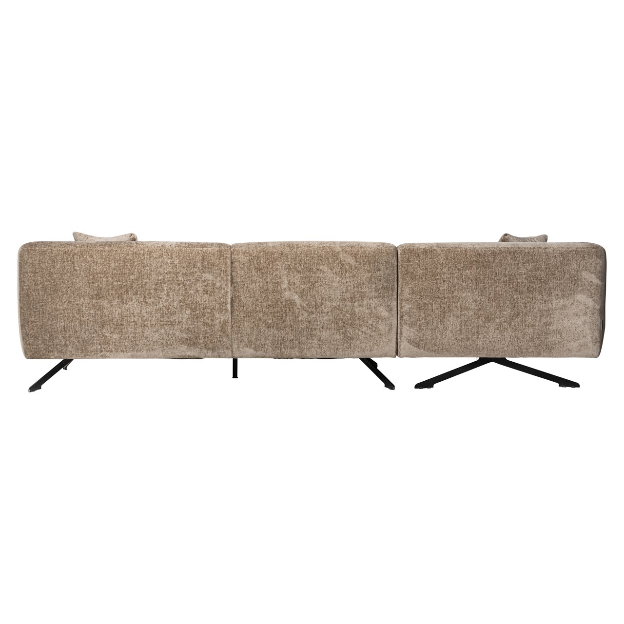 Sofa Donovan taupe chenille 3-seater + lounge left