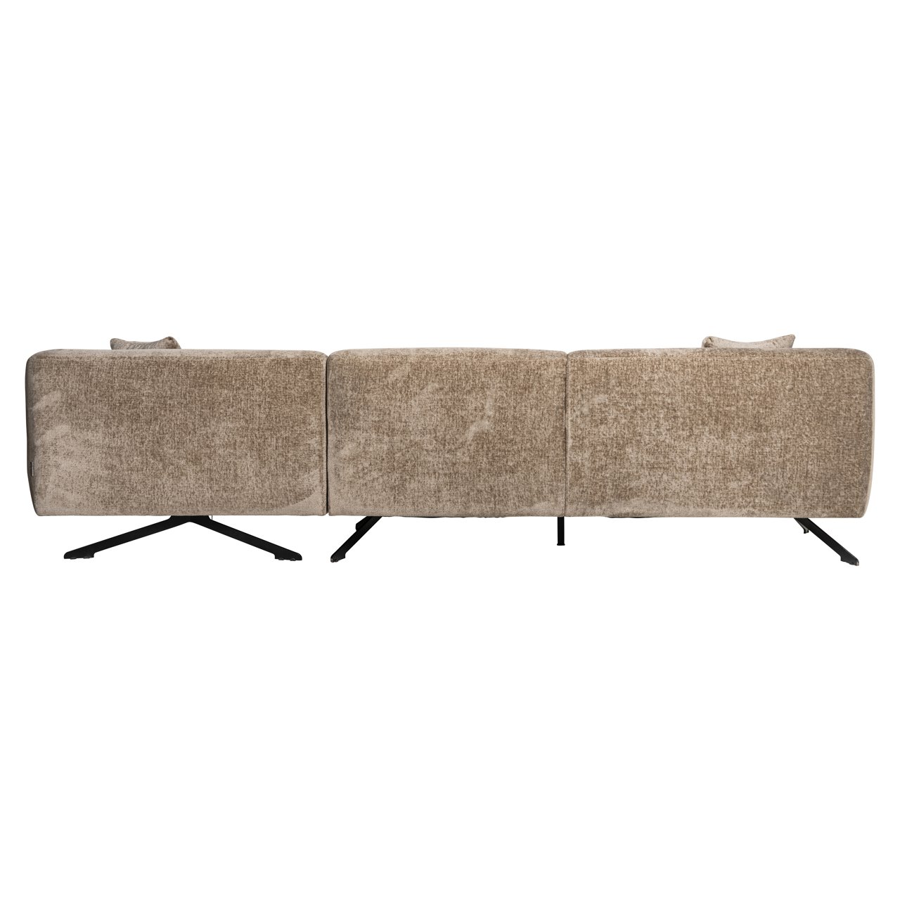 Sofa Donovan taupe chenille 3-seater + lounge right