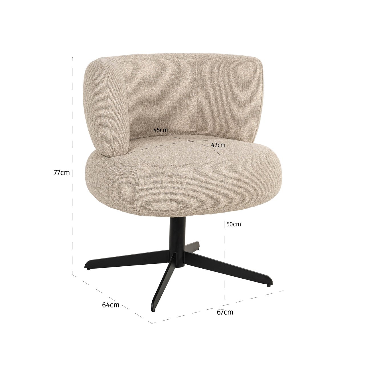 Esszimmerstuhl Alexis biscotti swivel