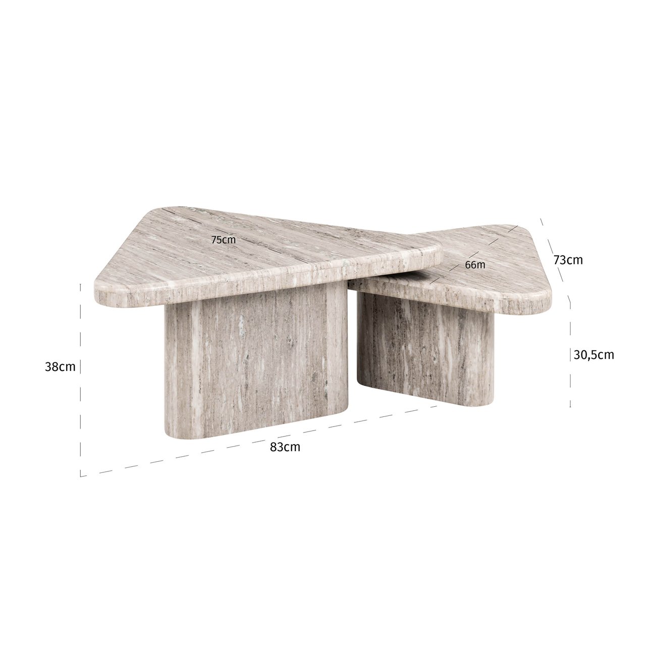 Couchtisch Dwayne sand (Set of 2)