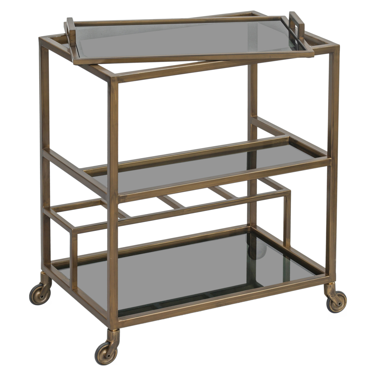 Servierwagen Ruinart brass antique