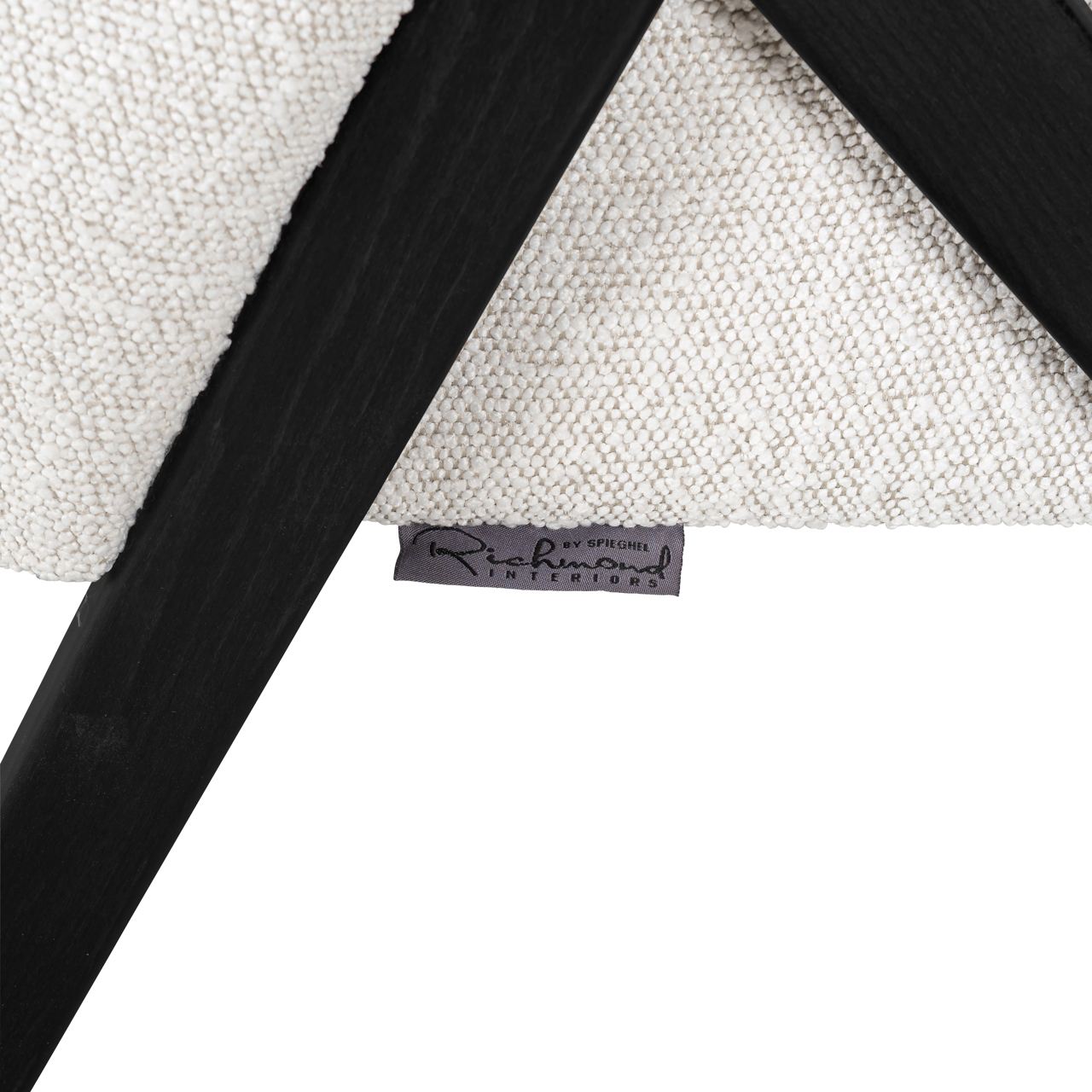 Lounge Stuhl Mia white bouclé