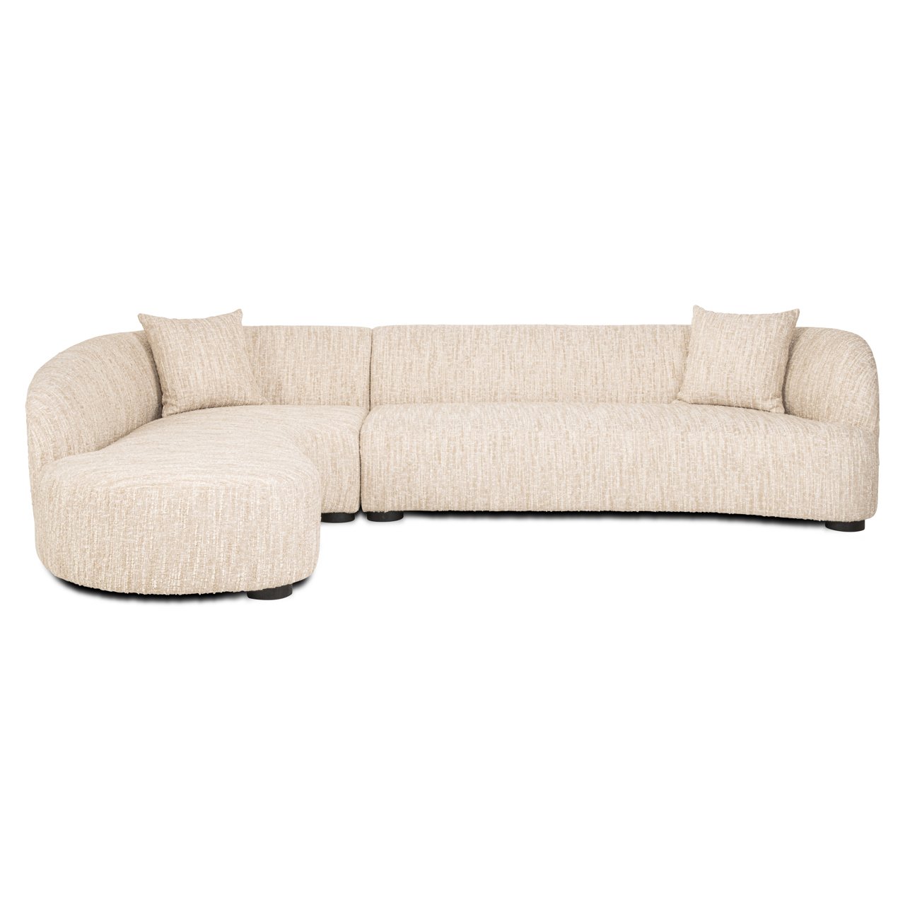Sofa Pandora beige angora lounge left Sofa Pandora beige angora lounge left