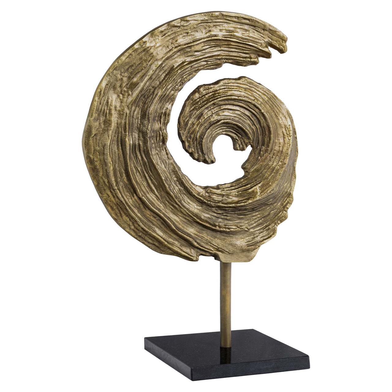 Dekoratives Objekt Swirl brass antique large