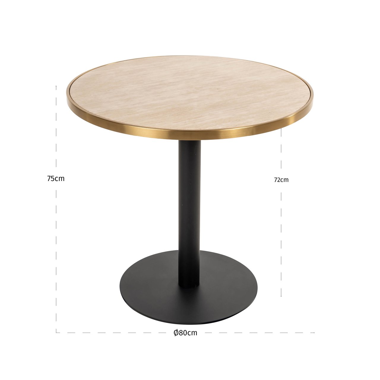 Bistro-Tisch Brazza beige 80Ø