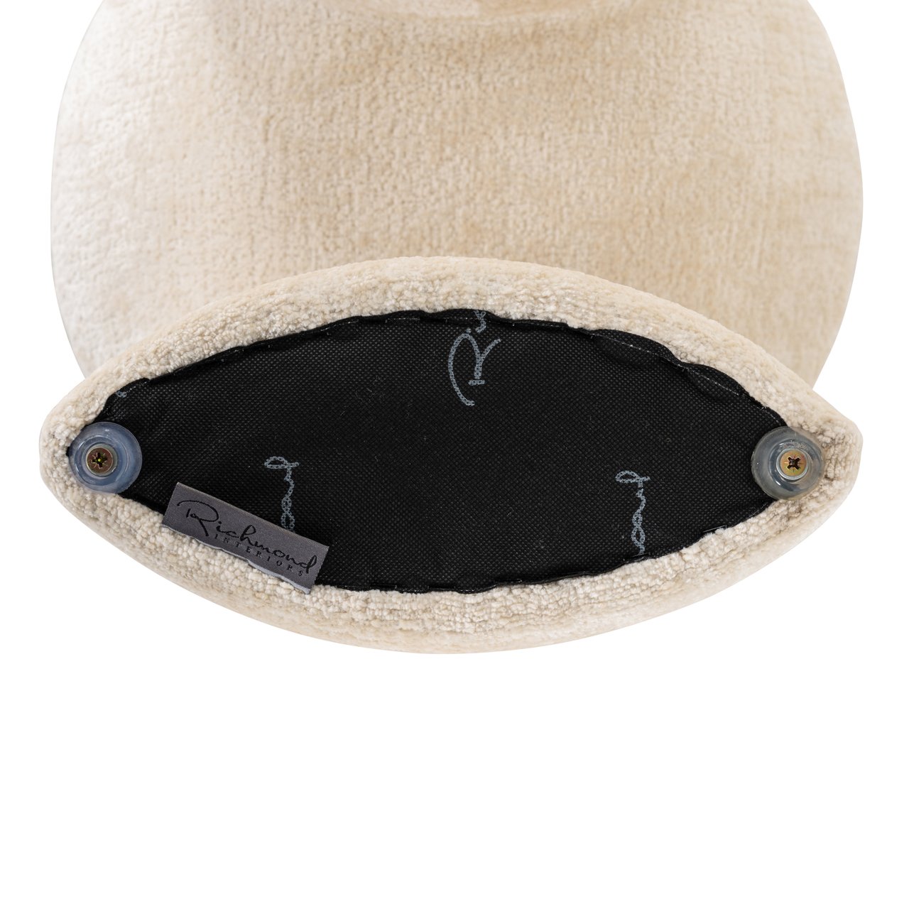 Hocker & Fußbank Fargo white chenille