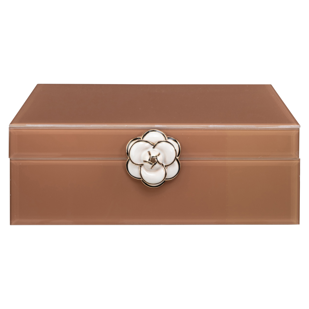 Aufbewahrungsbox Floral brown large