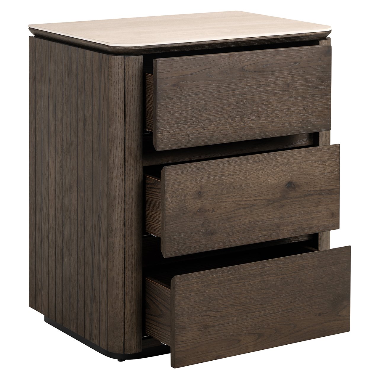 Nachttisch Ritz 3 Schubladen (Brown) Nachttisch Ritz 3 Schubladen (Brown)