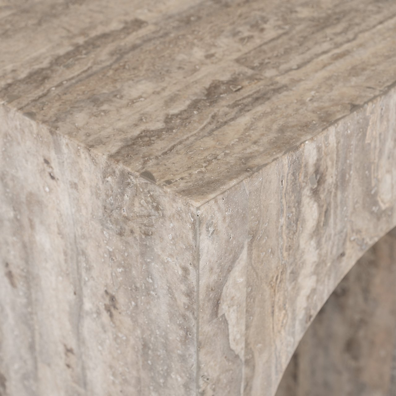 Ablagetisch La Rague naturgrau Travertin (Grey)