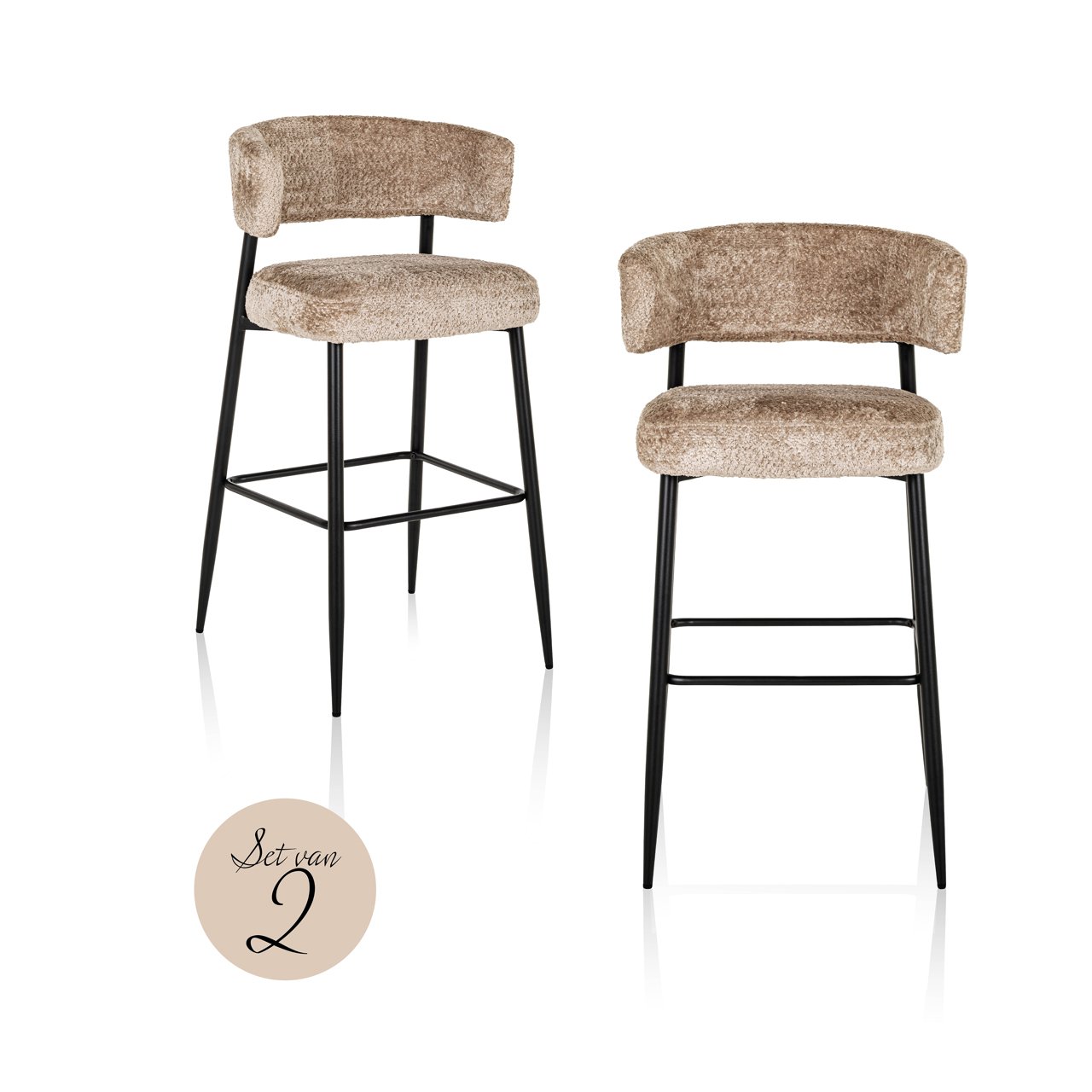Thekenstuhl Rochelle sheep natural (Set of 2)