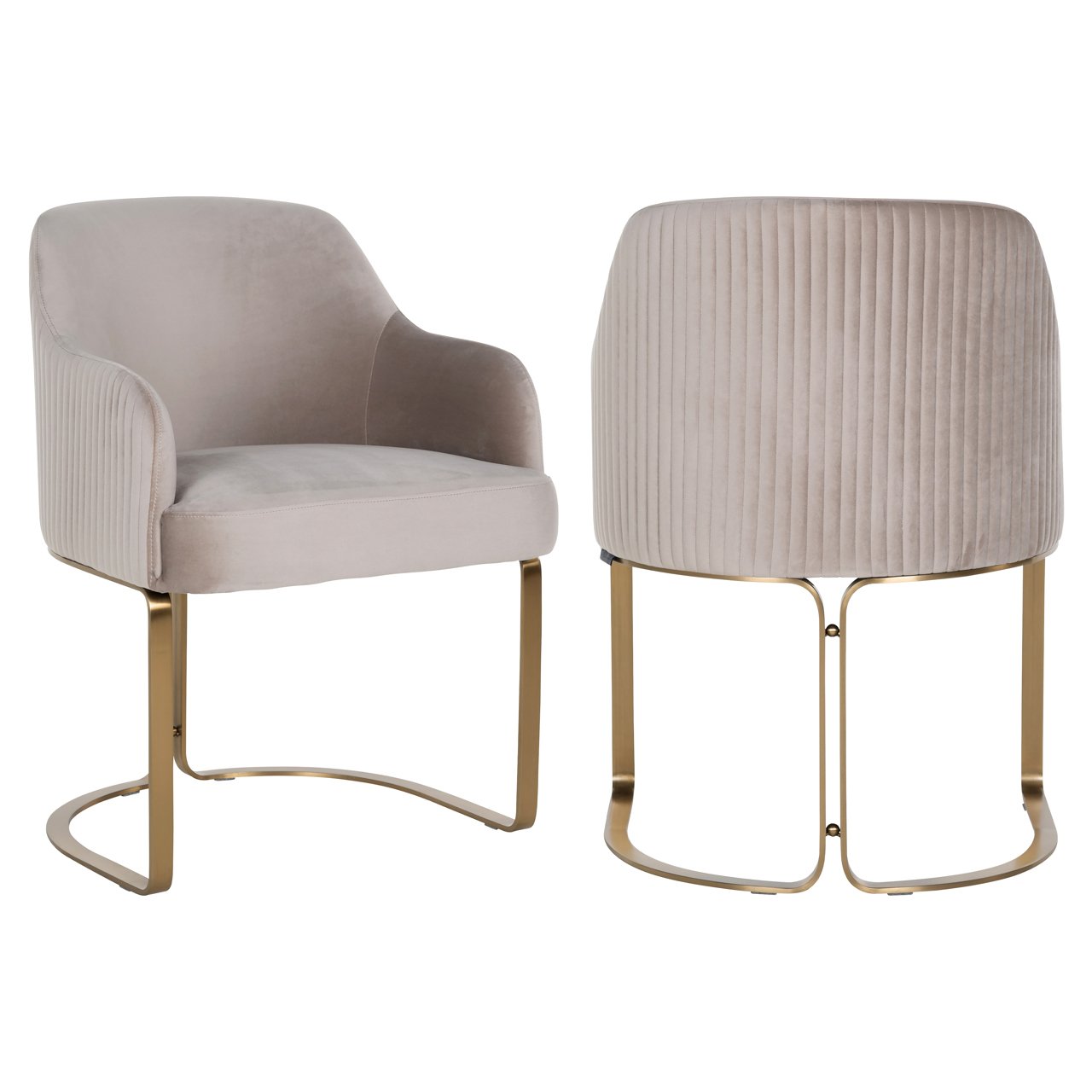 Esszimmerstuhl Hadley khaki velvet fire retardant