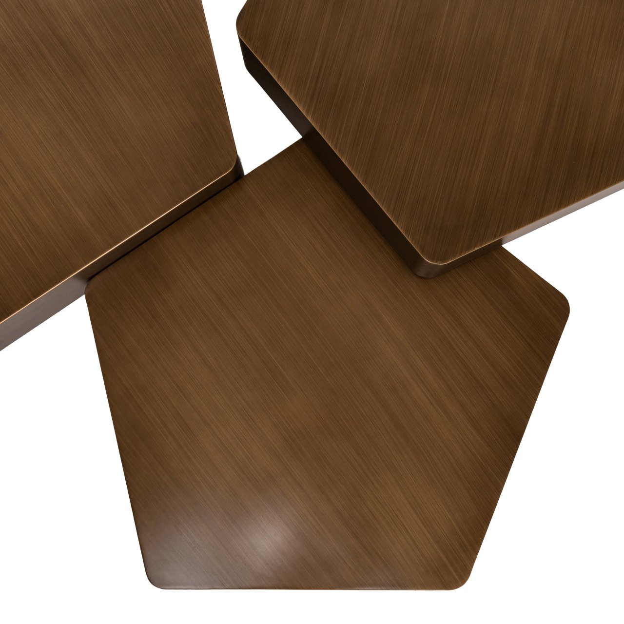 Couchtisch Hexa brushed gold (Set of 3)