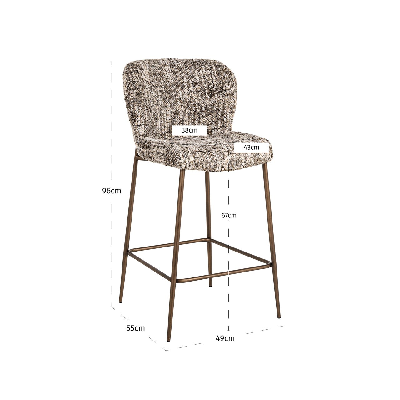 Thekenstuhl Odarby brown omara