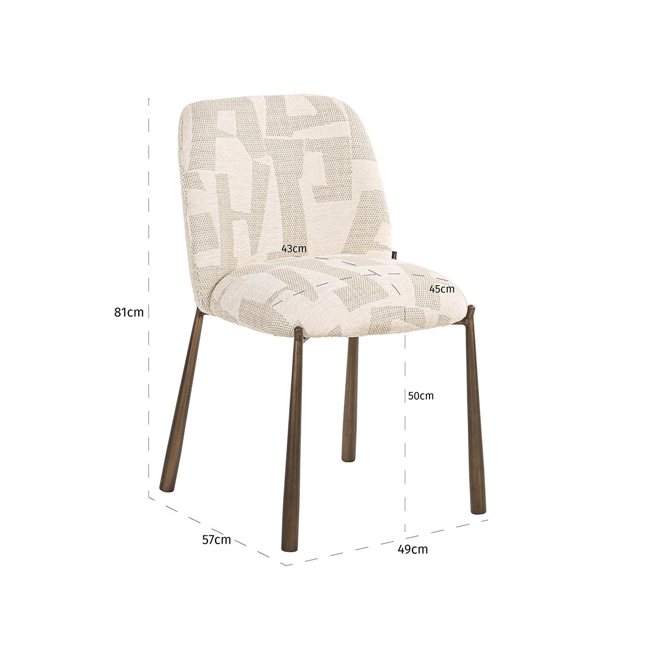 Esszimmerstühle Lana beige graffic (2er-Set) (Beige graffic) Esszimmerstühle Lana beige graffic (2er-Set) (Beige graffic)
