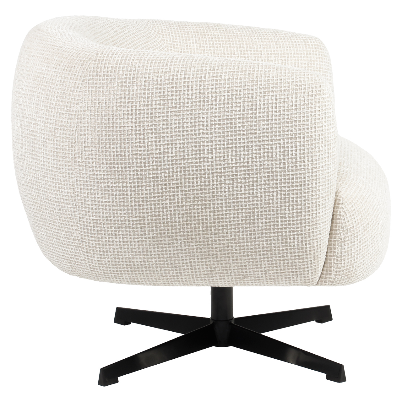 Lounge Stuhl Estelle beige blockweave swivel